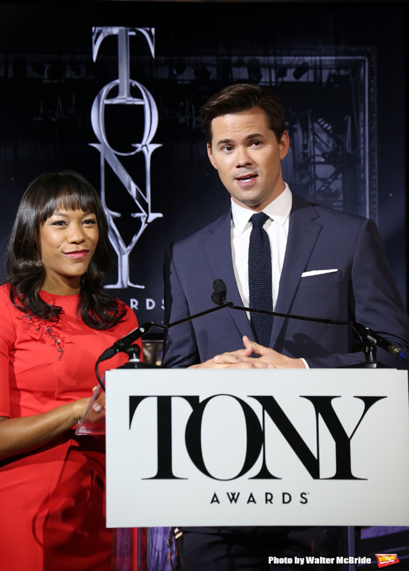 Photo Coverage: Andrew Rannells and Nikki M. James Announce the 2016 Tony Nominations! Photo Coverage: Andrew Rannells and Nikki M. James Announce the 2016 Tony Nominations! Image