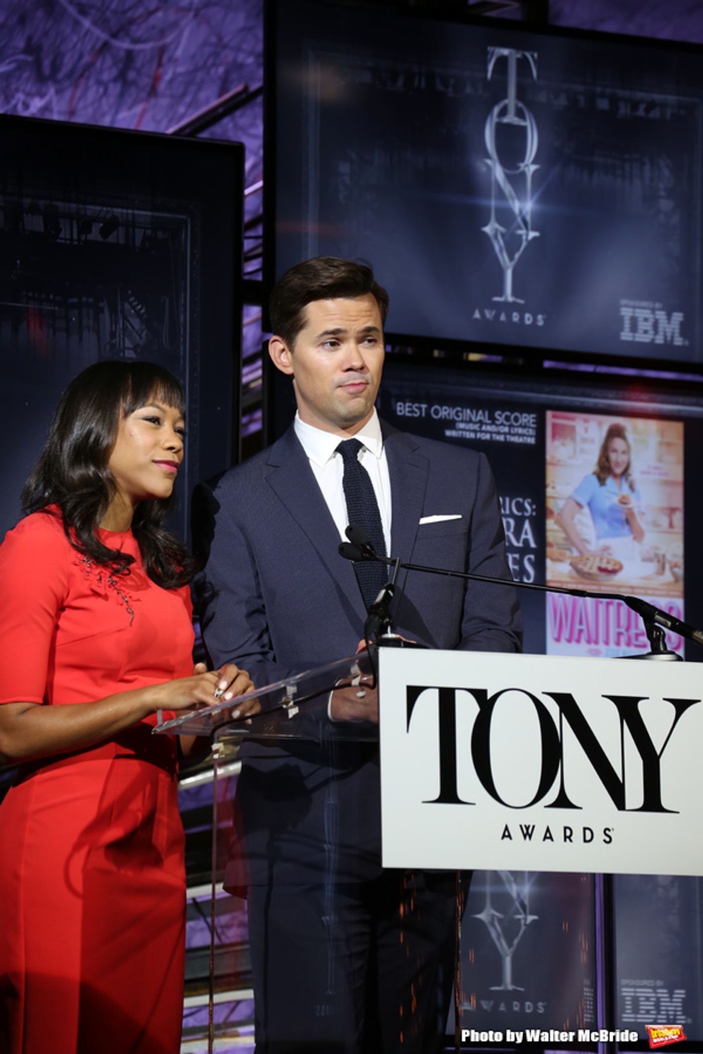 Photo Coverage: Andrew Rannells and Nikki M. James Announce the 2016 Tony Nominations! Photo Coverage: Andrew Rannells and Nikki M. James Announce the 2016 Tony Nominations! Image
