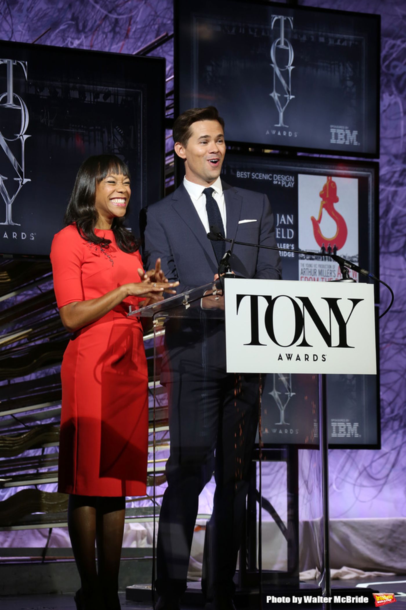 Photo Coverage: Andrew Rannells and Nikki M. James Announce the 2016 Tony Nominations! Photo Coverage: Andrew Rannells and Nikki M. James Announce the 2016 Tony Nominations! Image
