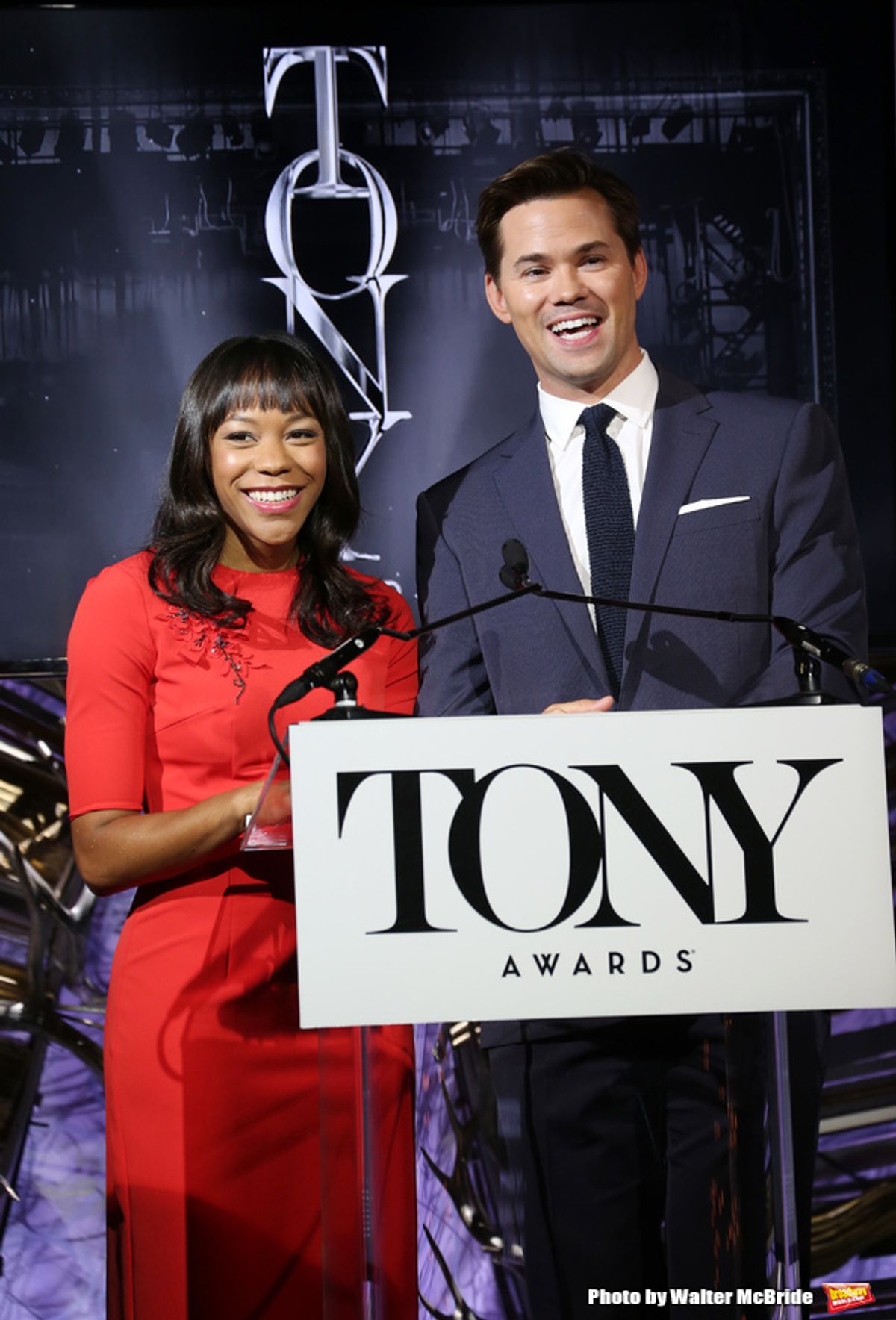Nikki M. James and Andrew Rannells  at 