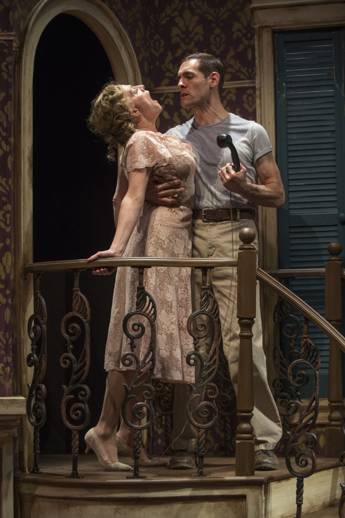 Jennifer Engstrom (Blanche DuBois) and Michael Perez (Stanley Kowalski) at 