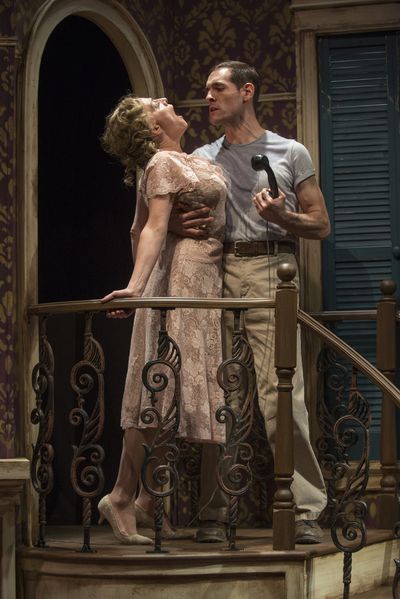 Jennifer Engstrom (Blanche DuBois) and Michael Perez (Stanley Kowalski) Photo