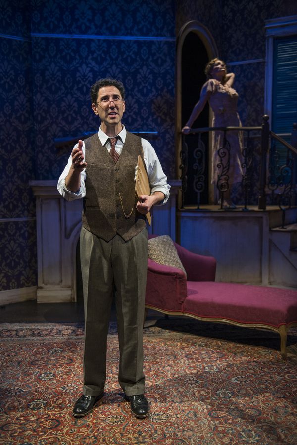 Sean Fortunato (The Stage Manager) and Jennifer Engstrom (Blanche DuBois) Photo