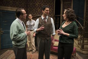 John Hoogenakker, Michael Perez (Stanley Kowalski), Sean Fortunato (The Stage Manager) and Karen Janes Woditsch (Martha) @ BroadwayWorld John Hoogenakker, Michael Perez (Stanley Kowalski), Sean Fortunato (The Stage Manager Photo