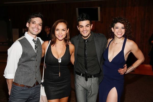 Billy Kametz, actress Nicki Claspell and A.J. Mendoza and Jordan Kai Burnett  Photo