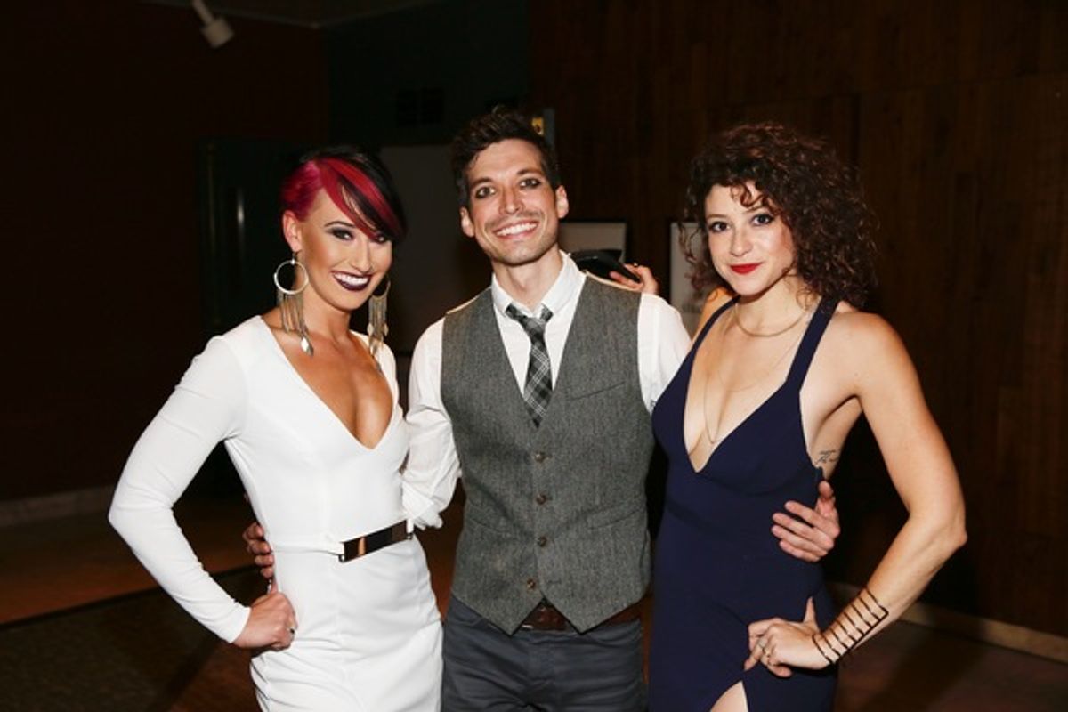 Cast members Nina Schreckengost, Billy Kametz and Jordan Kai Burnett at 