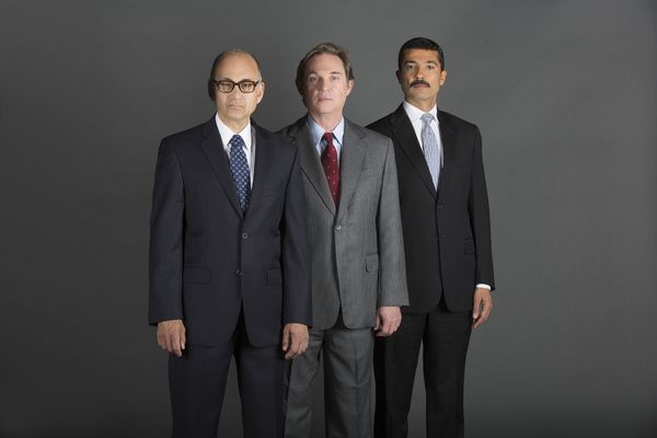 Ned Eisenberg as Menachem Begin, Richard Thomas as Jimmy Carter, and Khaled Nabawy as Photo
