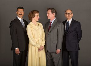 Khaled Nabawy as Anwar Sadat, Hallie Foote as Rosalynn Carter, Richard Thomas as Jimmy Carter, and Ned Eisenberg as Menachem Begin @ BroadwayWorld Khaled Nabawy as Anwar Sadat, Hallie Foote as Rosalynn Carter, Richard Thomas as Jimm Photo