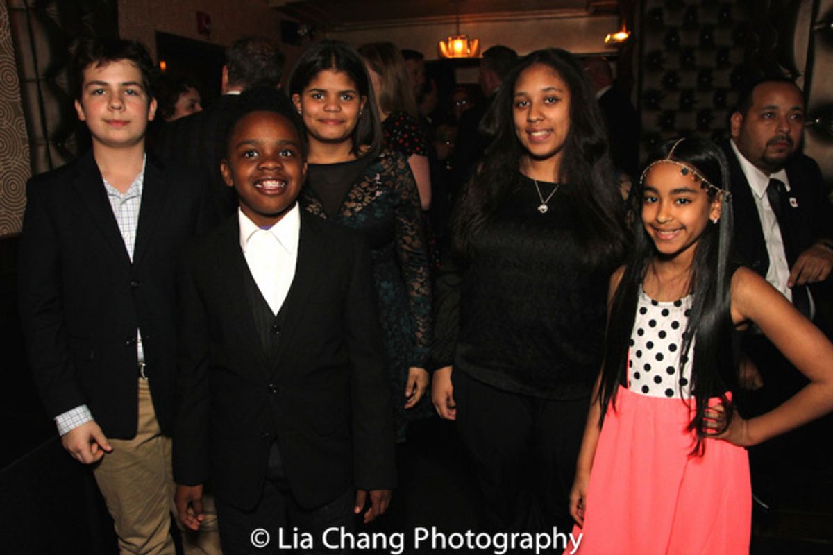 The 52nd Street Project comedy writers for LAUGHING MATTERS, Kids' Stand-up Adults Deliver - Milen Tokarev, age 13; Coleman Williams, age 11; Karen Tineo, age 13; Jayla Alvarez, age 13; Magalis Fabian Vinas, age 11. at 