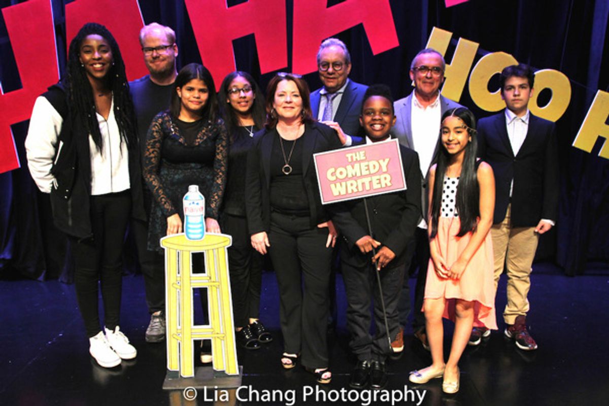 The company of LAUGHING MATTERS, Kids' Stand-up, Adults Deliver: Jessica Williams, Jim Gaffigan, Karen Tineo, Jayla Alvarez, Kathleen Madigan, Lewis Black, Coleman Williams, John Bowman, Magalis Fabian Vinas & Milen Tokarev. at 