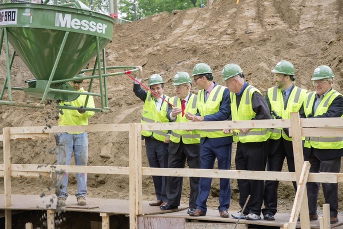 John Cranley, Otto M. Budig, Jay Woffington, Don Tecklenburg, Brian Isaac Phillips, and Jim Bridgeland at 