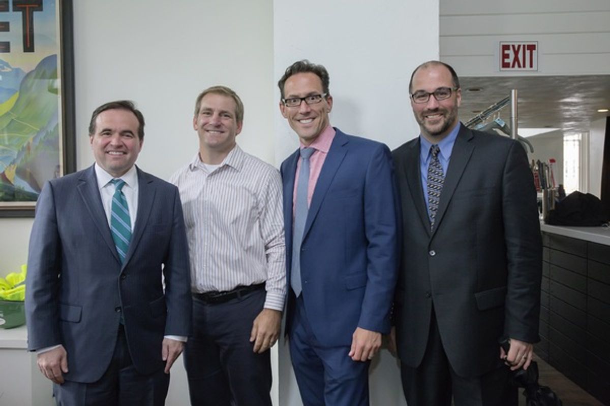 John Cranley, Joe Hubers, Jay Woffington, and Brian Isaac Phillips at 