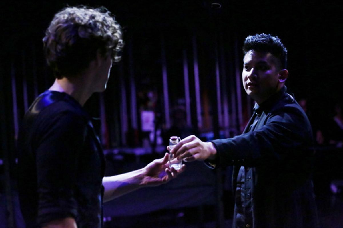 Riley Neldam and Justin Huertas at 