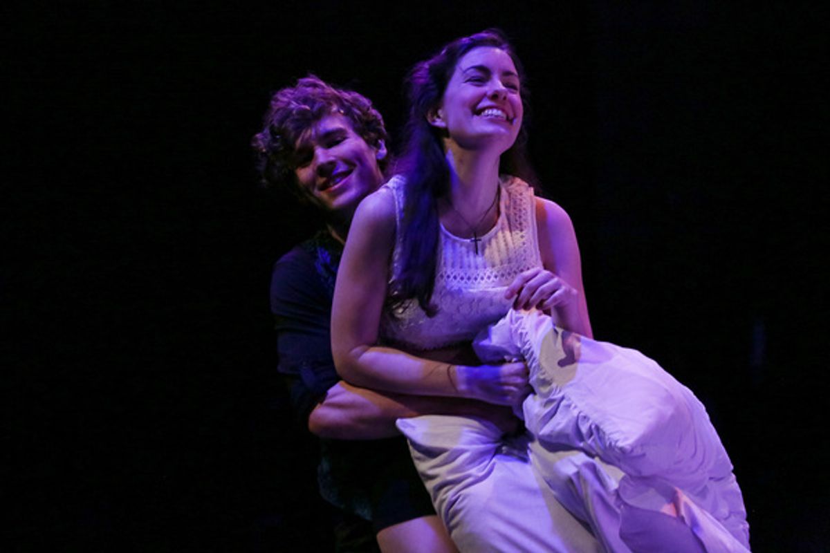 Riley Neldam and Anastasia Higham at 