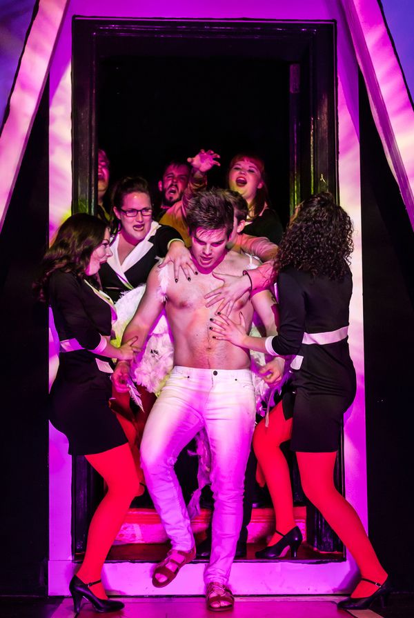 Alex Green (Angel) and the cast of DEVILISH! Photo