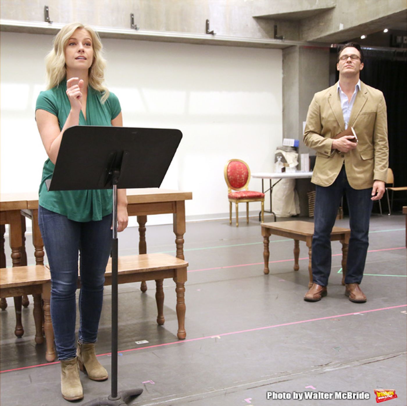 Photo Coverage: In Rehearsal with Matt Bogart, Whitney Bashor & the Cast of HIMSELF AND NORA  Image