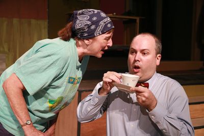 Believing that Charlie (Adam Fox) does not speak English, Betty (Lois Bostwick) raise Photo