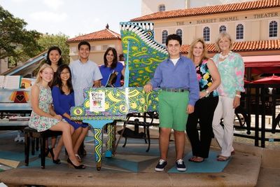 Karen Copeland, Catherine Zeng Lylybell Zhou, Giancarlo Llerena, artist Silvano Delbo Photo