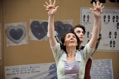Charlie Thurston as Curly and Rachael Warren as Laurey Photo