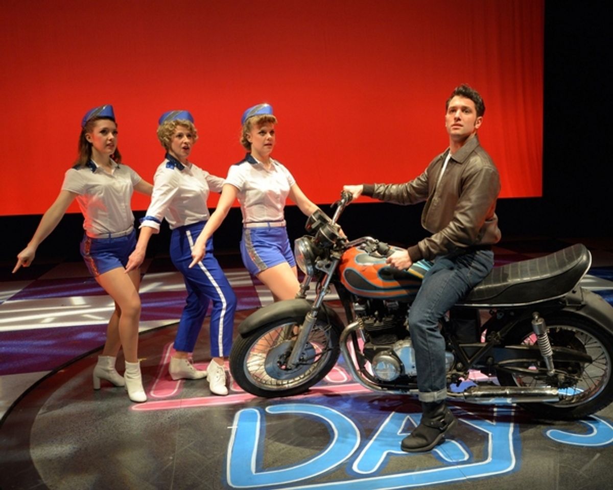 Colleen Campbell, Leisa Mather, Aubrey Mae Davis, Nick Varricchio (Fonzie) at 