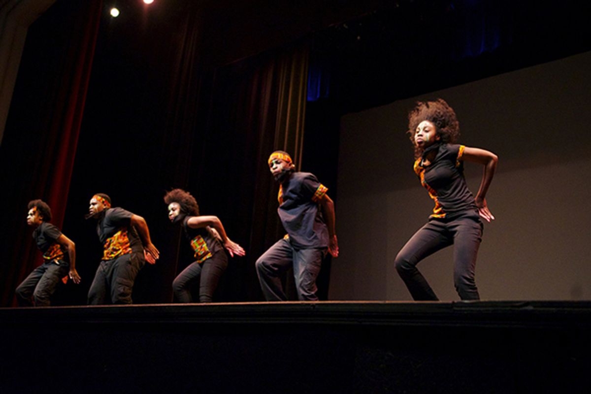Group Dance Winners Dynasty Step Team: Jada Newball, 16; Darius Forshee, 15; Jamyah Fils-Aime, 16; Mishael Norvil, 13; Nyra Taylor, 16; all students at Miami Norland Senior High School at Actors' Playhouse at the Miracle Theatre Hosts YOUNG TALENT BIG DREAMS Competition