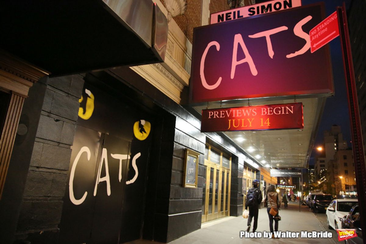 Theatre Marquee unveiling for the Broadway Revival of  'Cats' at the Neil Simon Theatre on May 10, 2016 in New York City. at 