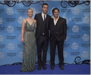 Mia Wasikowska, Sacha Baron Cohen, Johnny Depp Photo