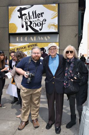 Lyricist Sheldon Harnick with his son Matt Harnick and wife Margery Gray Harnick @ BroadwayWorld Lyricist Sheldon Harnick with his son Matt Harnick and wife Margery Gray Harnick Photo