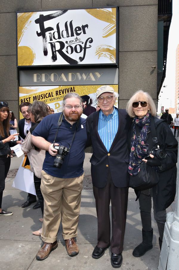 Lyricist Sheldon Harnick with his son Matt Harnick and wife Margery Gray Harnick Photo