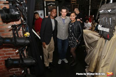 Thomas Kail greets High School student performers Photo