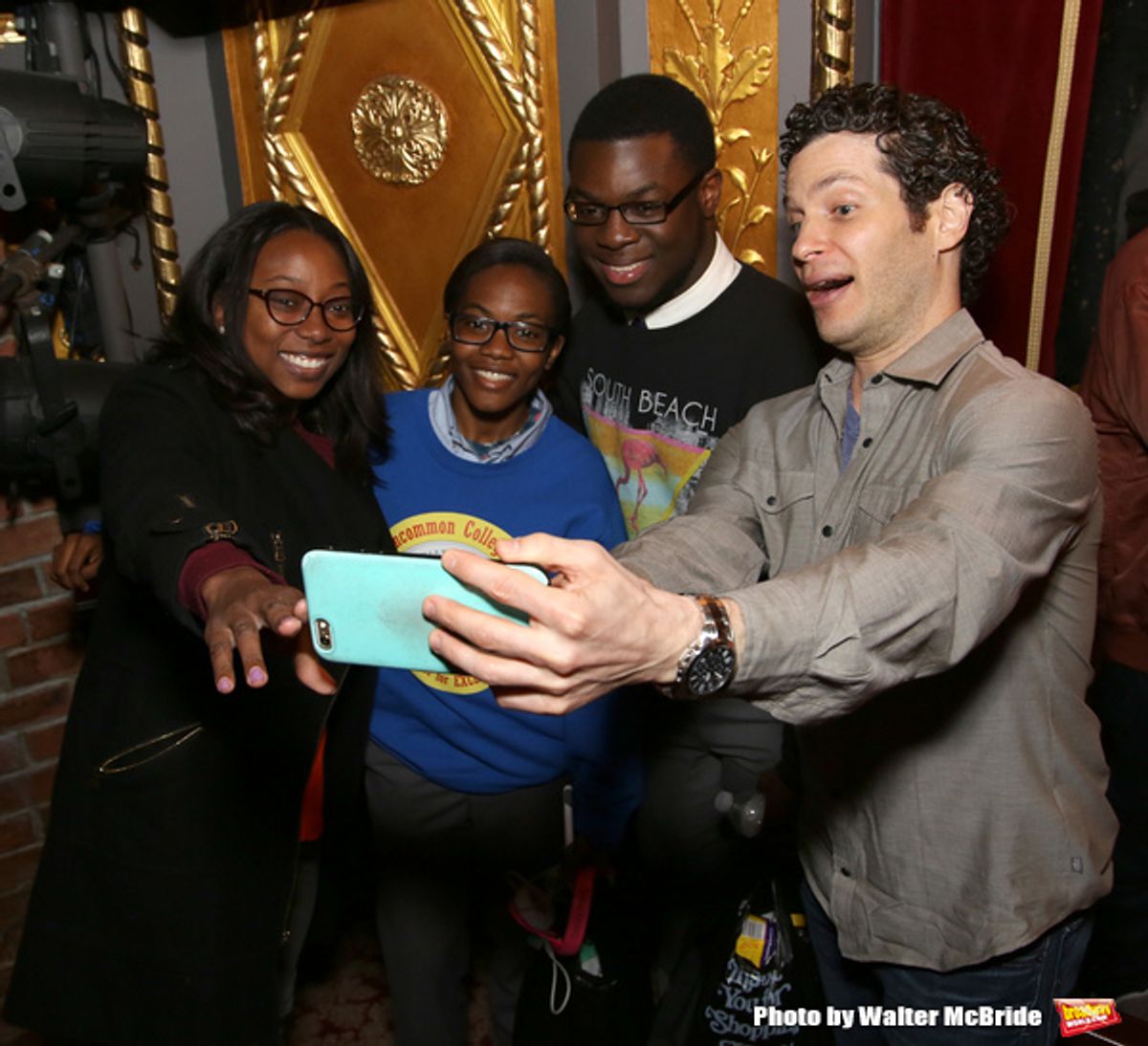  Thomas Kail greets the students  at 