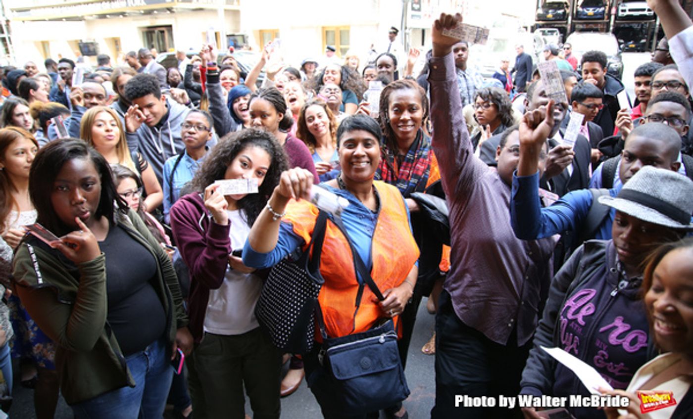 Photo Coverage: NYC High School Students Arrive for HAMILTON's Next #EduHam! Photo Coverage: NYC High School Students Arrive for HAMILTON's Next #EduHam! Image