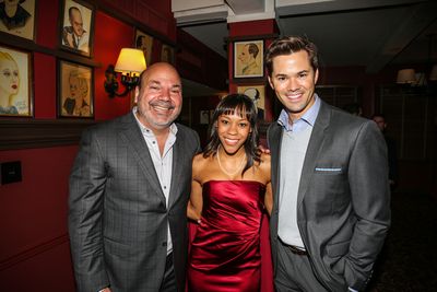 Casey Nicholaw, Nikki M. James, Andrew Rannells Photo