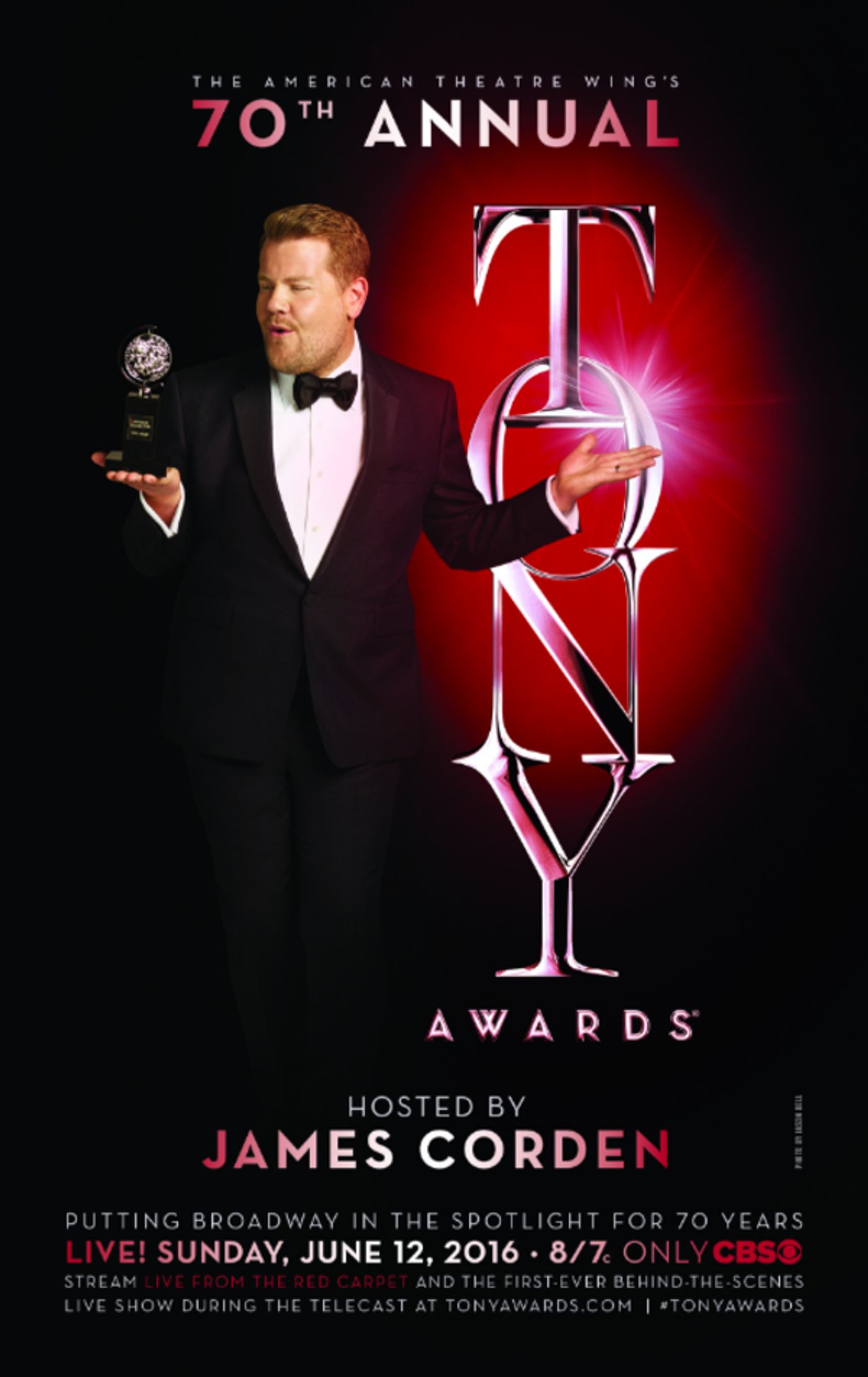 Photo Flash: Host James Corden Ready to Roll in New TONY AWARDS Poster & Promo Shots  Image