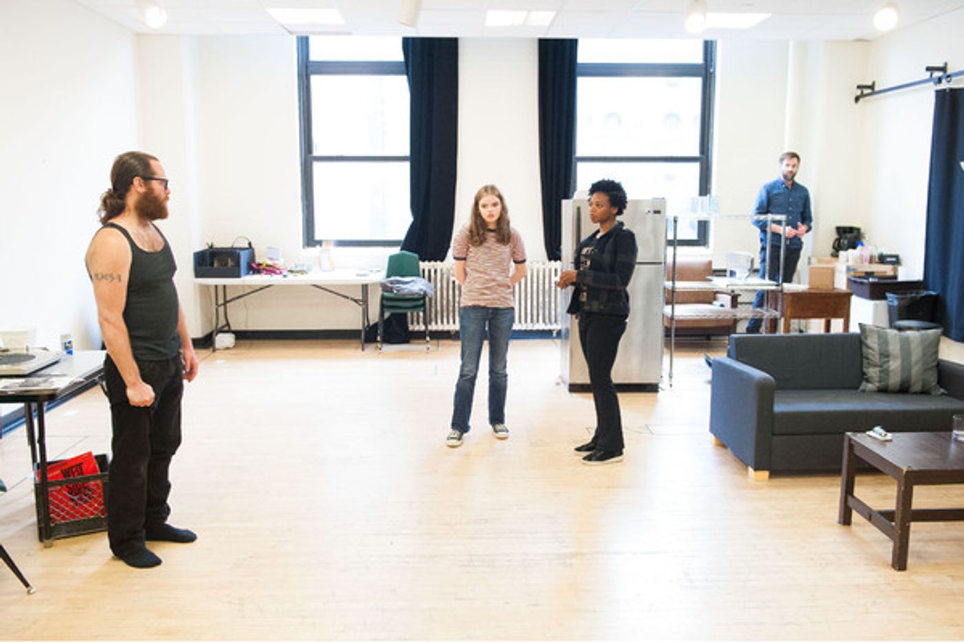 Photo Flash: In Rehearsal for Adam Rapp's THE PURPLE LIGHTS OF JOPPA ILLINOIS at Atlantic Theater Compny  Image
