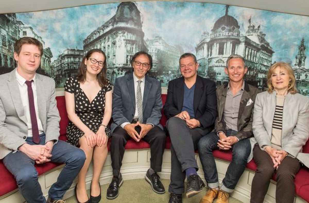 Paul Hurt, Lotte Wakeham, Don Black OBE, Anthony Drewe and George Stiles at 