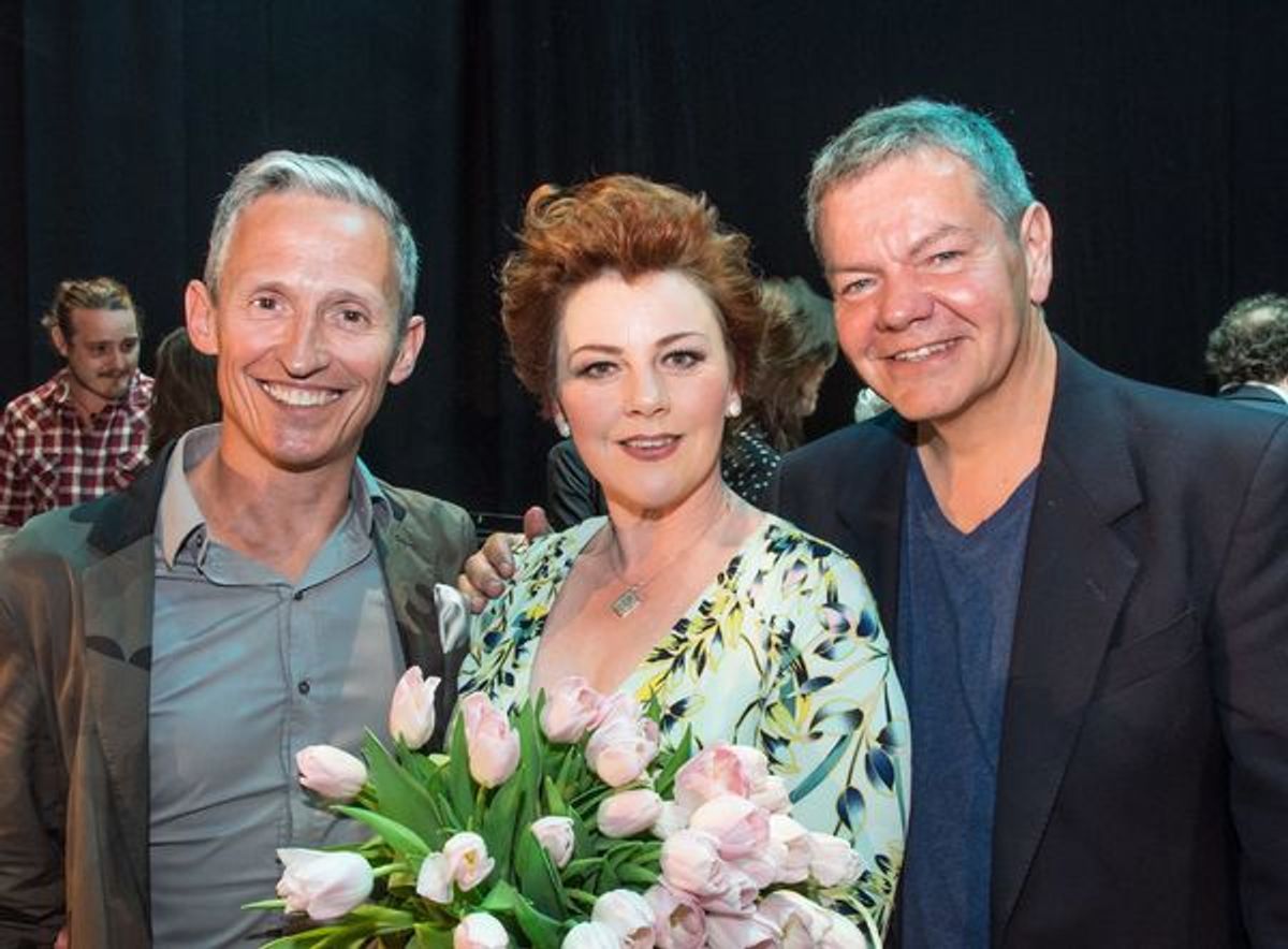 George Stiles, Sophie-Louise Dann and Anthony Drewe at 