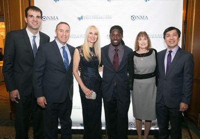 Carl Buher, Michael Laforgia, Sarah Herbert-Galloway, Deion Branch, Lynn Bozof and Pa Photo
