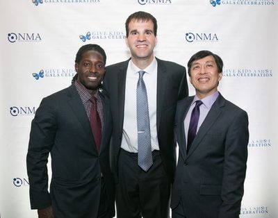 Deion Branch, Carl Buher and Paul Lee, MD Photo