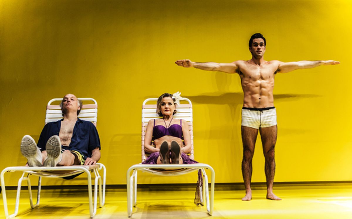 Frank Wood, Alison Fraser, & Ryan-James Hatanaka in THE SANDBOX at 