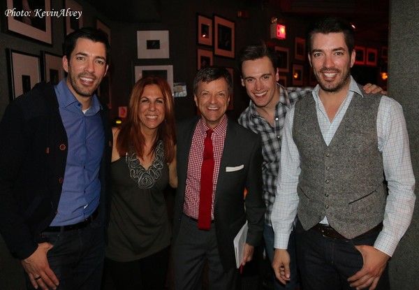 Drew Scott, Victoria Shaw, Jim Caruso, Erich Bergen and Jonathan Scott Photo