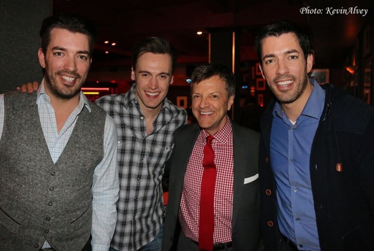 Jonathan Scott, Erich Bergen, Jim Caruso and Drew Scott at 