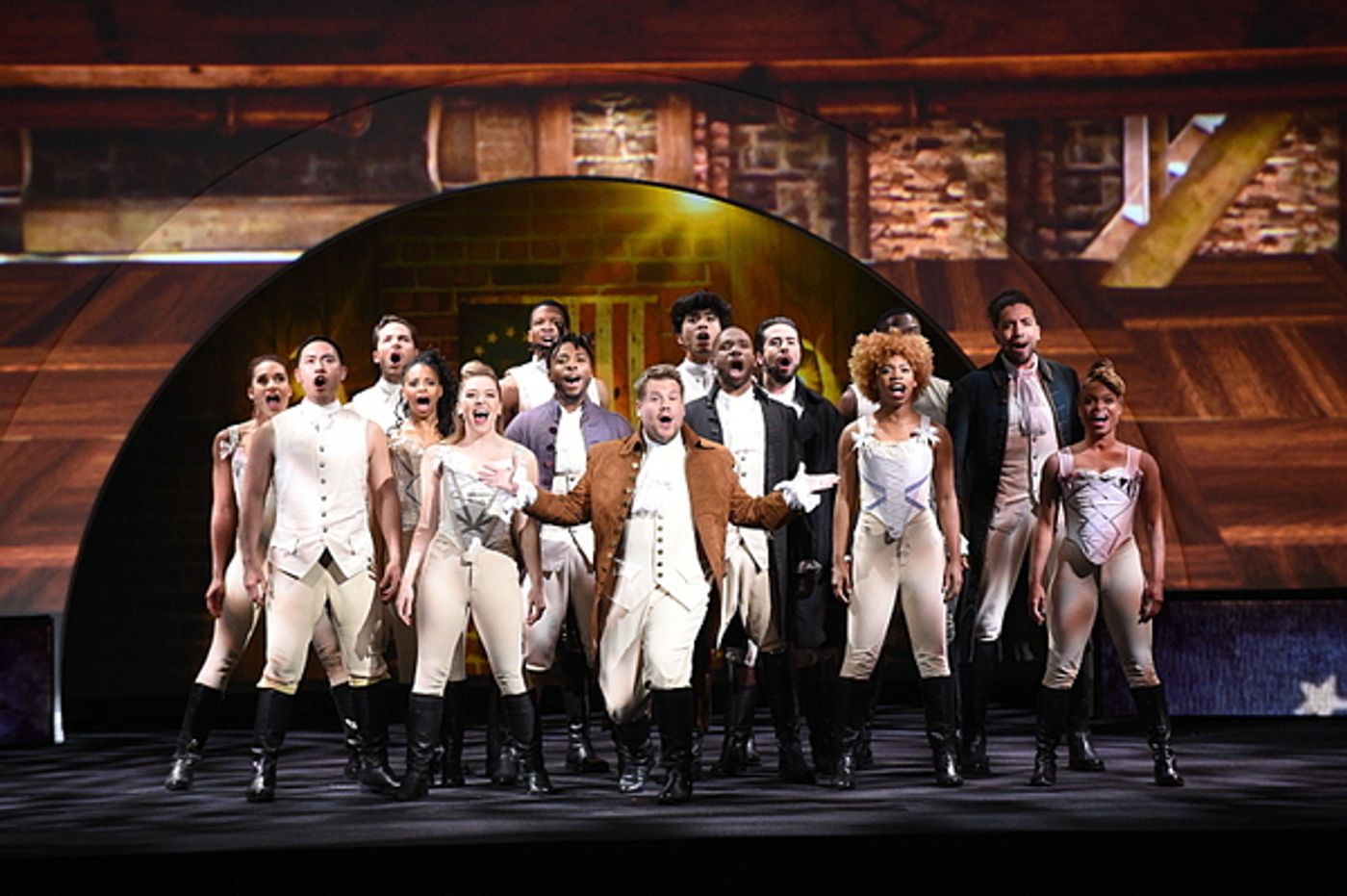 Photo Flash: James Corden Presents HAMILTON Parody at CBS Upfront  Image