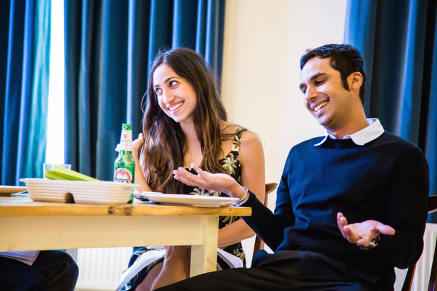 Photo Flash: In Rehearsal for THE SPOILS at Trafalgar Studios with Jesse Eisenberg, Alfie Allen, Katie Brayben & More  Image