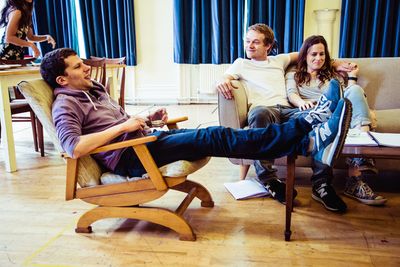 Katie Brayben, Jesse Eisenberg, Alfie Allen Photo