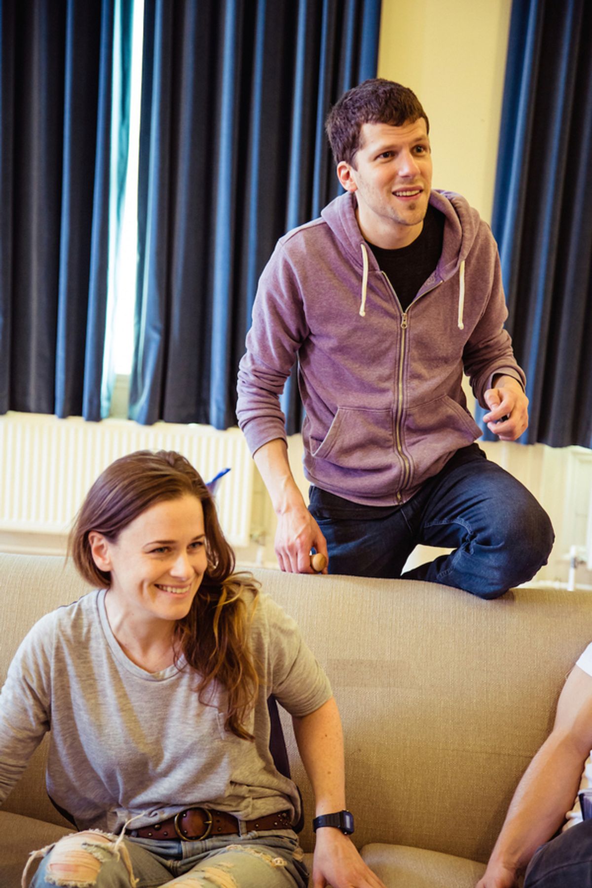 Katie Brayben, Jesse Eisenberg at 