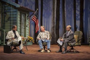 Khaled Nabawy, Richard Thomas, and Ned Eisenberg @ BroadwayWorld Khaled Nabawy, Richard Thomas, and Ned Eisenberg Photo