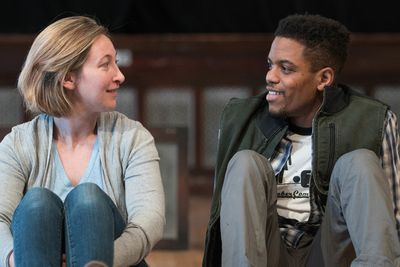 Jessie Fisher as Marianne and Jon Michael Hill as Roland Photo