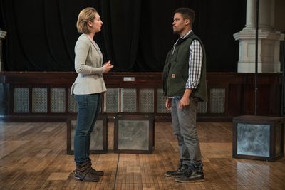 Jessie Fisher as Marianne and Jon Michael Hill as Roland Photo