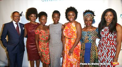 Lupita Nyong'o with the cast and creatives of 'Eclipsed'  Photo